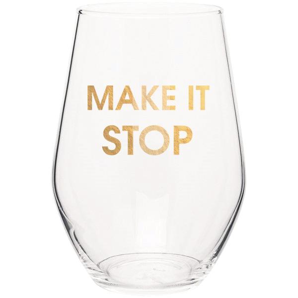 Chez Gagne Stemless Wine Glass