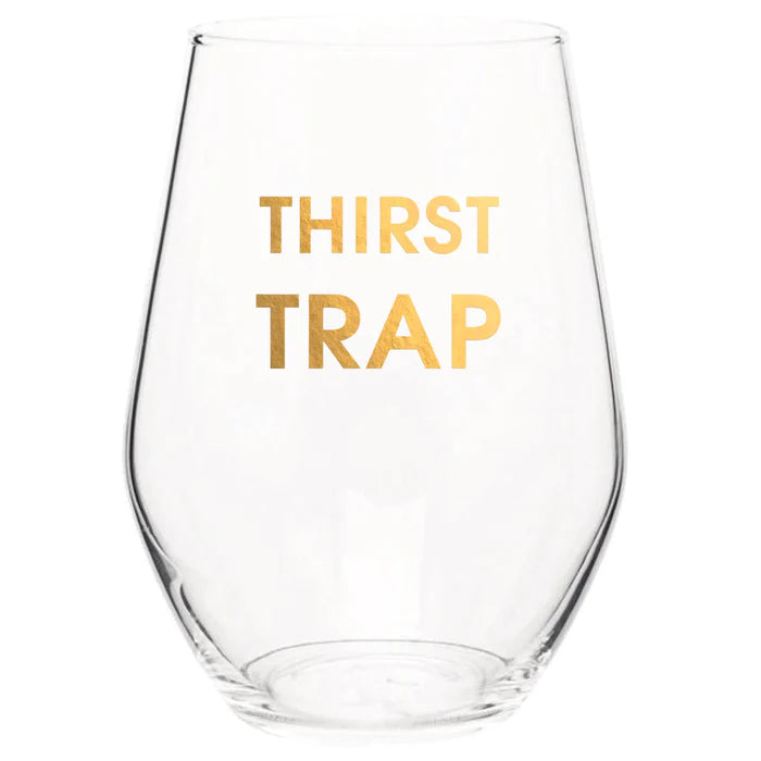 Chez Gagne Stemless Wine Glass