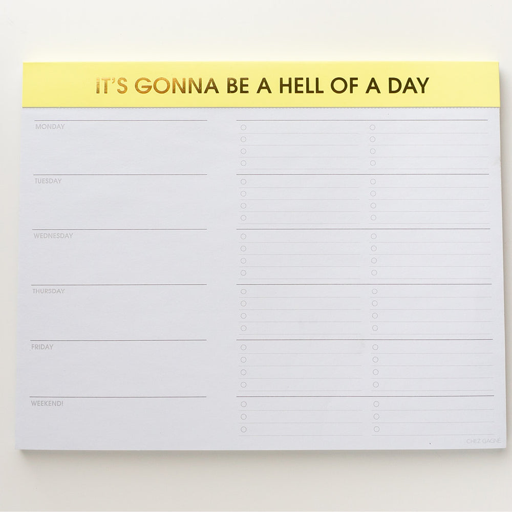 Chez Gagne Weekly Planner Pad