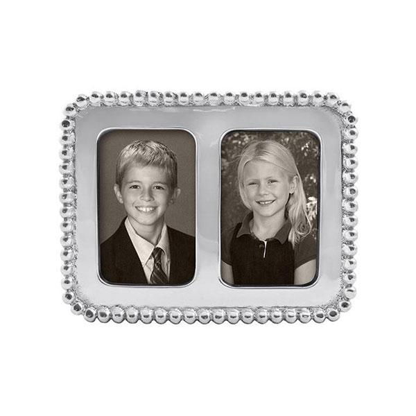 Mariposa 2x3 Beaded Double Frame